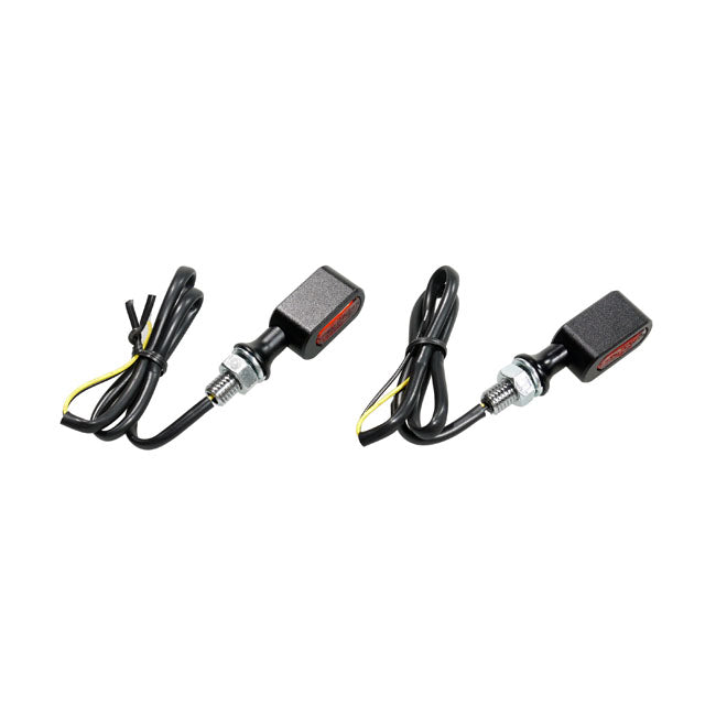FASTLINE, LED Blinker-Set, Schwarz, bernsteinfarbend