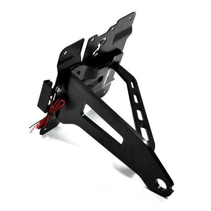ZIEGER, Seitlicher Kennzeichenhalter, Schwarz, 84-07 Softail