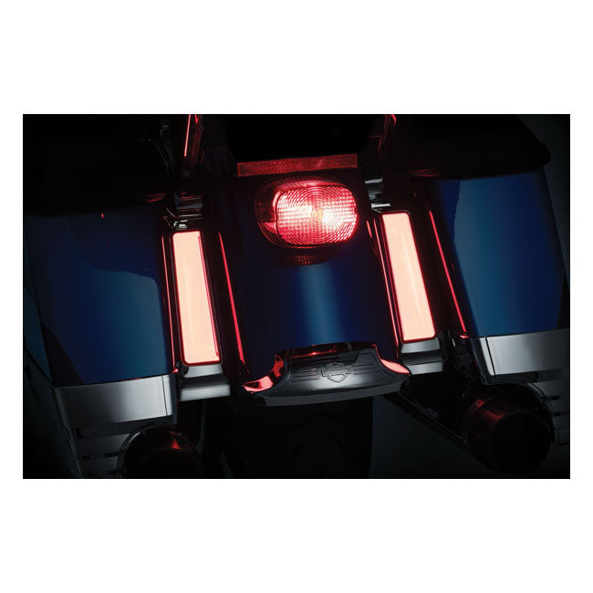 KURYAKYN, TRACER LED Einsätze für Satteltaschenhalterung, Chrom