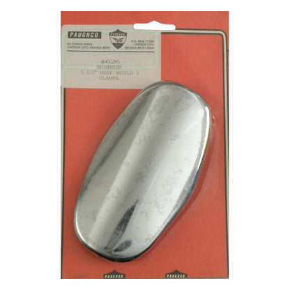 PAUGHCO Ovales Hitzeschutzblech, 5-1/2" lang, Chrom